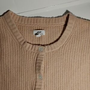 Aerie Men's Crewneck Button Cardigan - Soft Blush